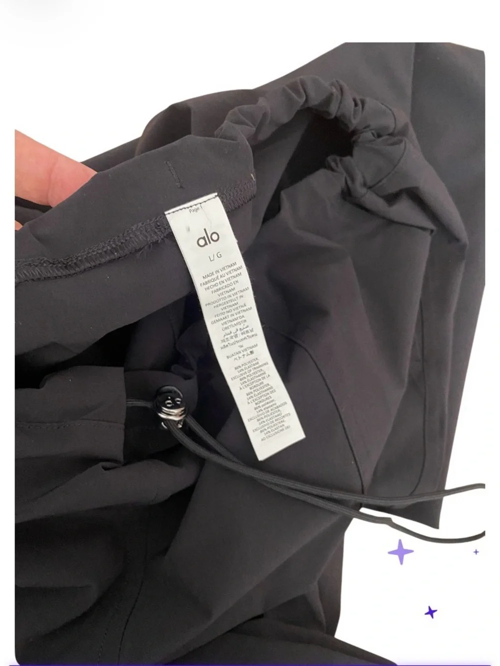 NWOT Alo Yoga Low Rise Megastar Cargo Pants in black size L
